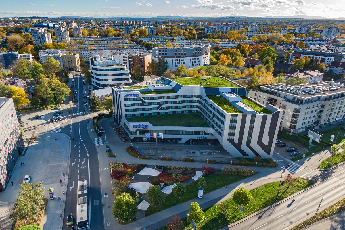 Hotel Park Inn — widok z lotu ptaka