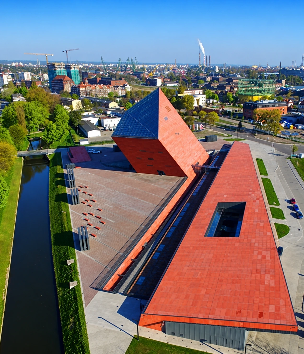 Museum of the Second World War in Gdansk — aerial view