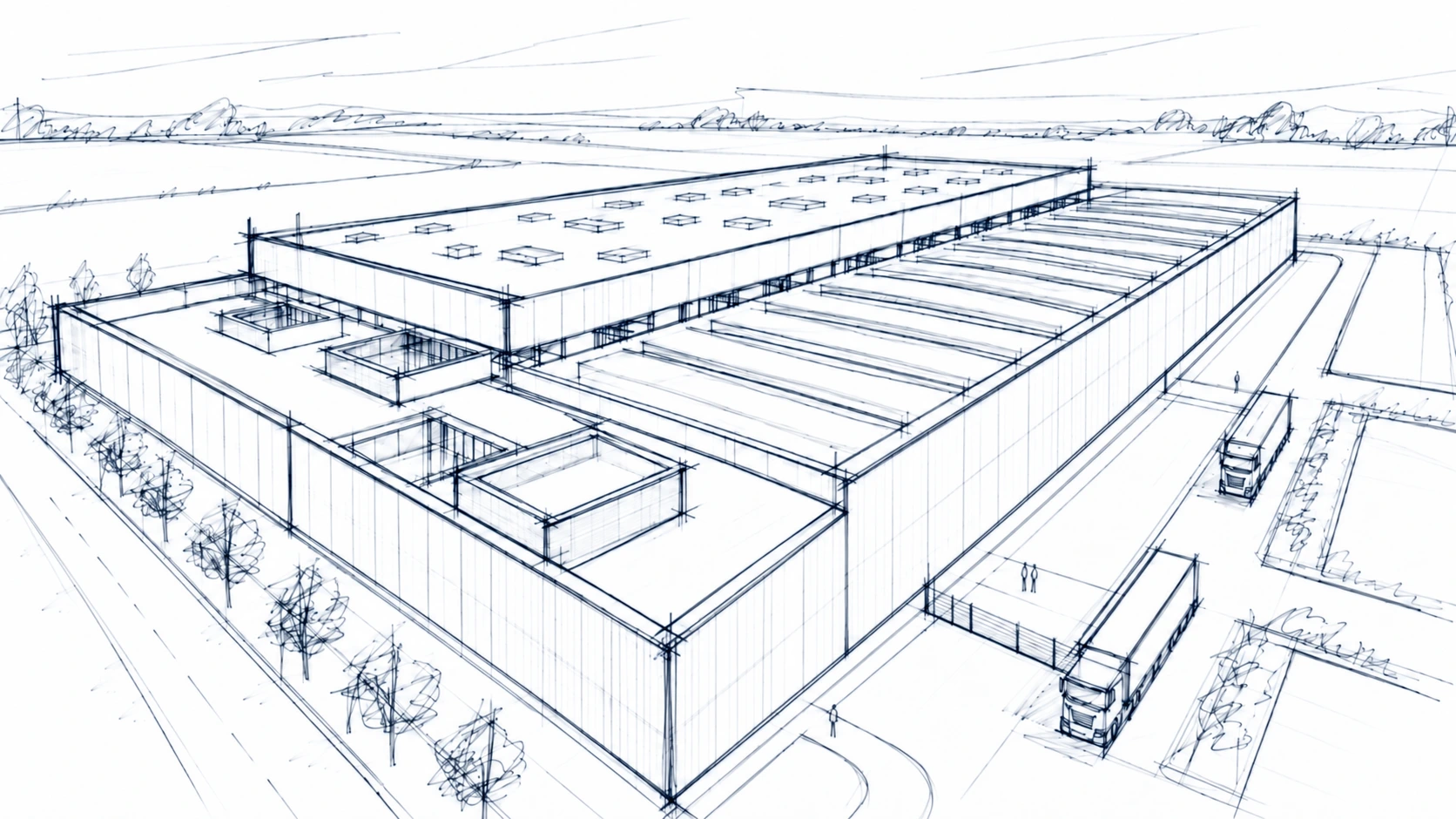 Data Center 140 MW IT — project sketch