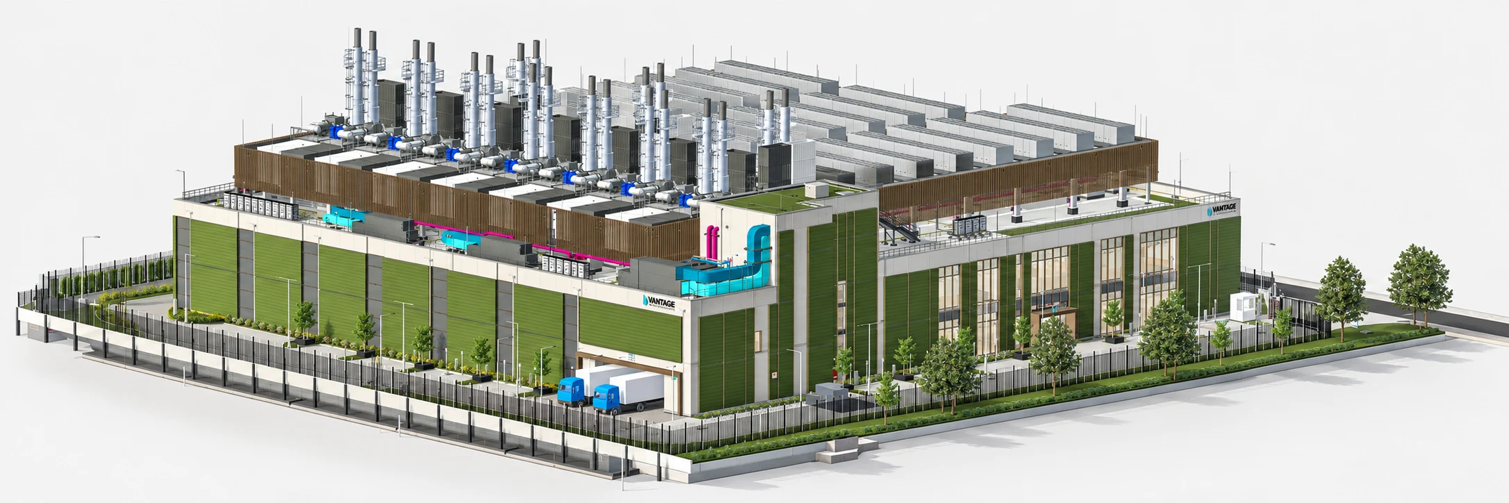 FRA32 Data Center — structural model